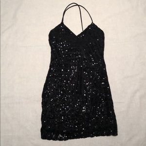 Sequined mini dress